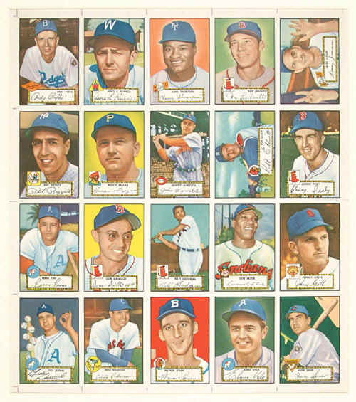 1952 Topps Baseball Cards First Proof Set